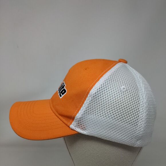 Autolite Fitted Mesh Back Hat Orange White Embroidered NASCAR Performance Logo - Picture 3 of 7